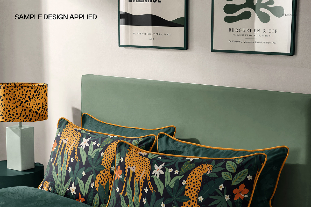 Bedroom Bedding Set Mockup, a Household Mockup by creatsy5 (Photo 5 of 6)