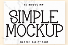 Simple Mockup | Script Font