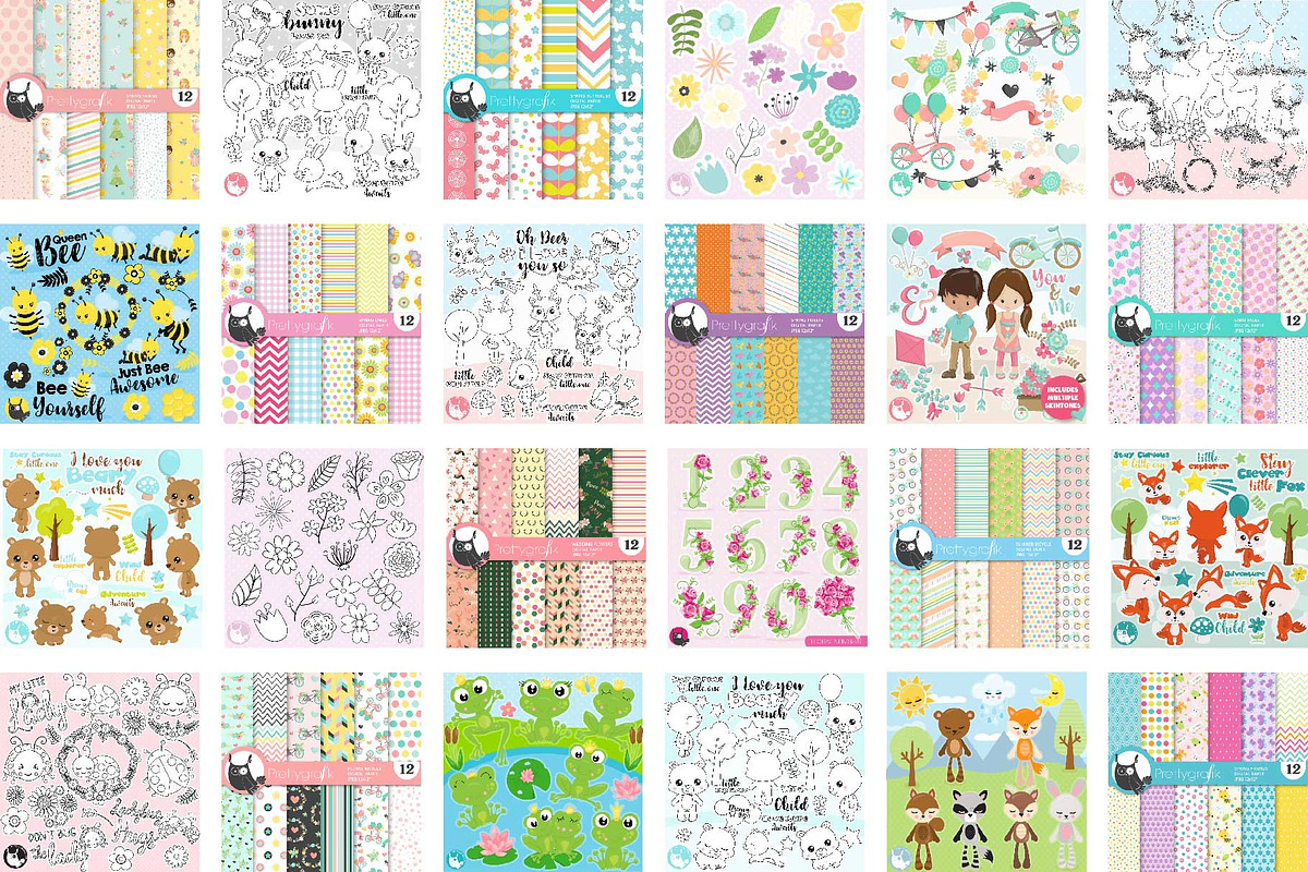 Spring Fever Bundle - 2000 in 1, an Animal Illustration by PrettyBundles (Photo 4 of 5)