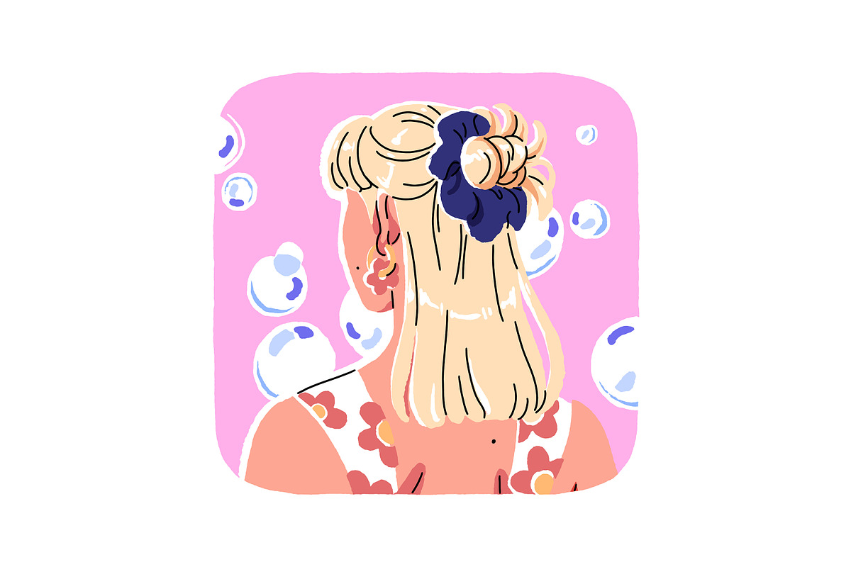 Fashion women hairstyles back view, a Person Illustration by PaperTrident (Photo 6 of 11)