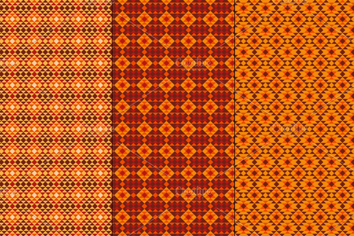 Orange Southwestern Vector Patterns, a Pattern Graphic by Melissa Held Designs (Photo 2 of 4)