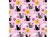 Pretty Kitty Party Seamless Repeat, a Pattern Graphic by Sharon Schwalbe (Thumbnail 2 of 2)