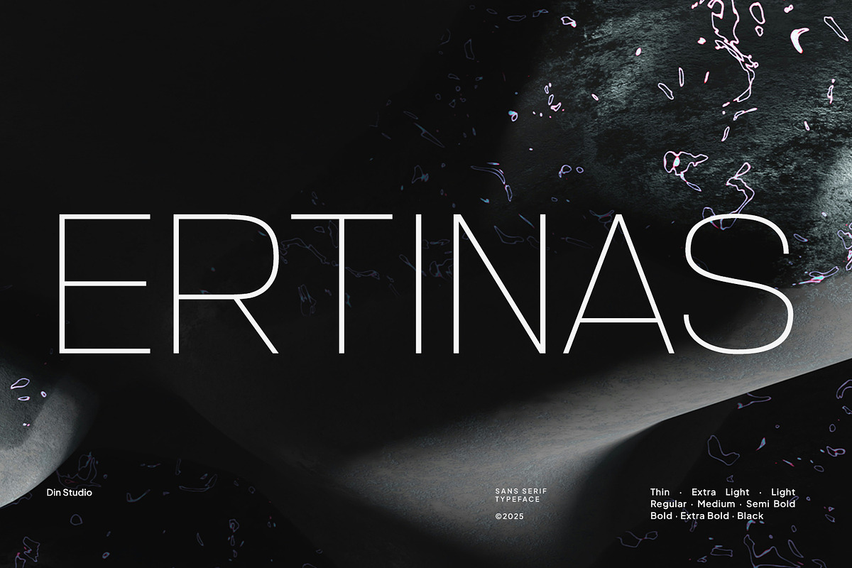 Ertinas, a Sans Serif Font by din-studio.com (Photo 1 of 20)