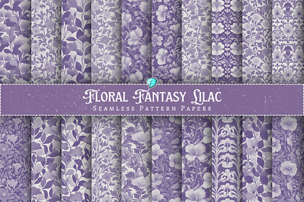 Floral Fantasy Lilac Patterns