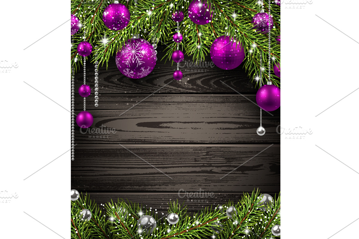 Big violet Christmas & New Year set, a Decorative Illustration by Vjom (Photo 19 of 20)
