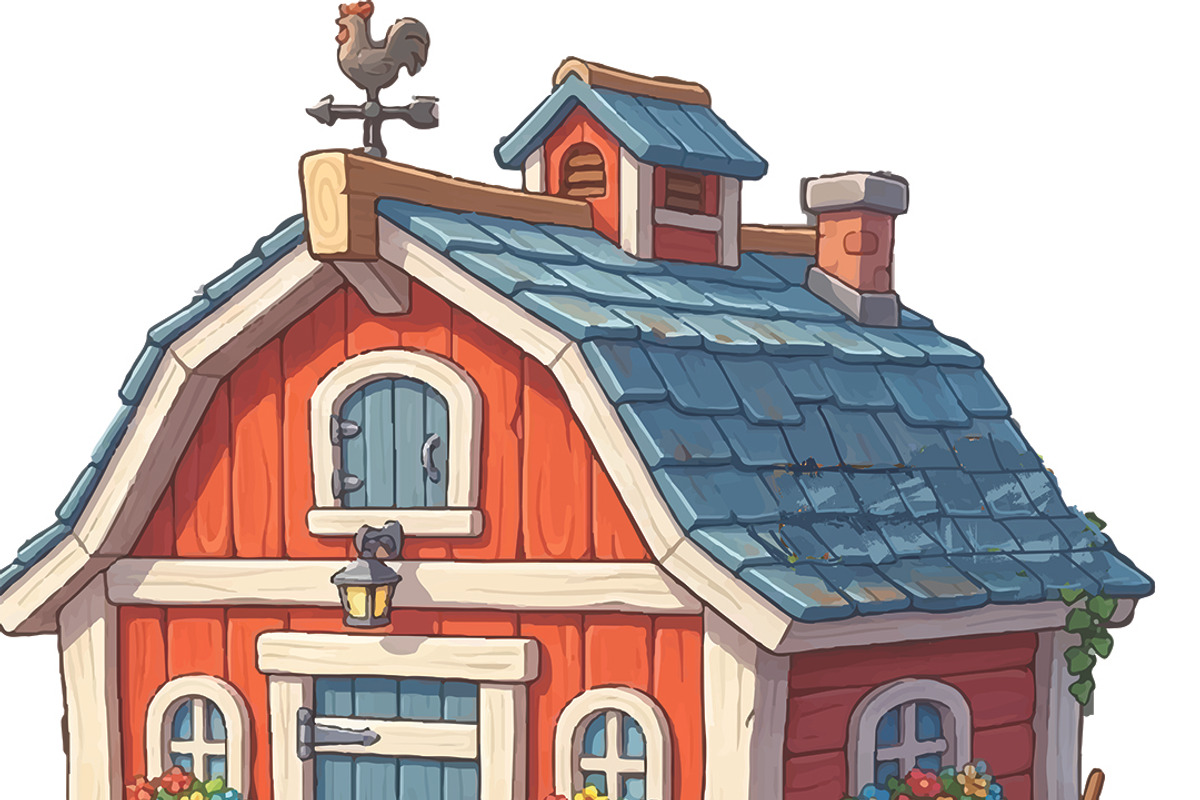 Cozy Rural Building Illustration, an Object Illustration by 3D assets for your awesom (Photo 1 of 3)