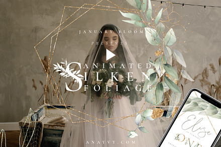 ANIMATED Watercolor Foliage & Gold