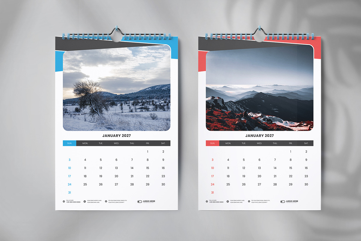 2027 Calendar template, a Stationery Template by Tanmoy Topu (Photo 1 of 3)