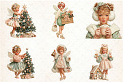 Whimsical Christmas Fairy Clipart, a Seasonal Illustration by Rose Art (Thumbnail 3 of 6)