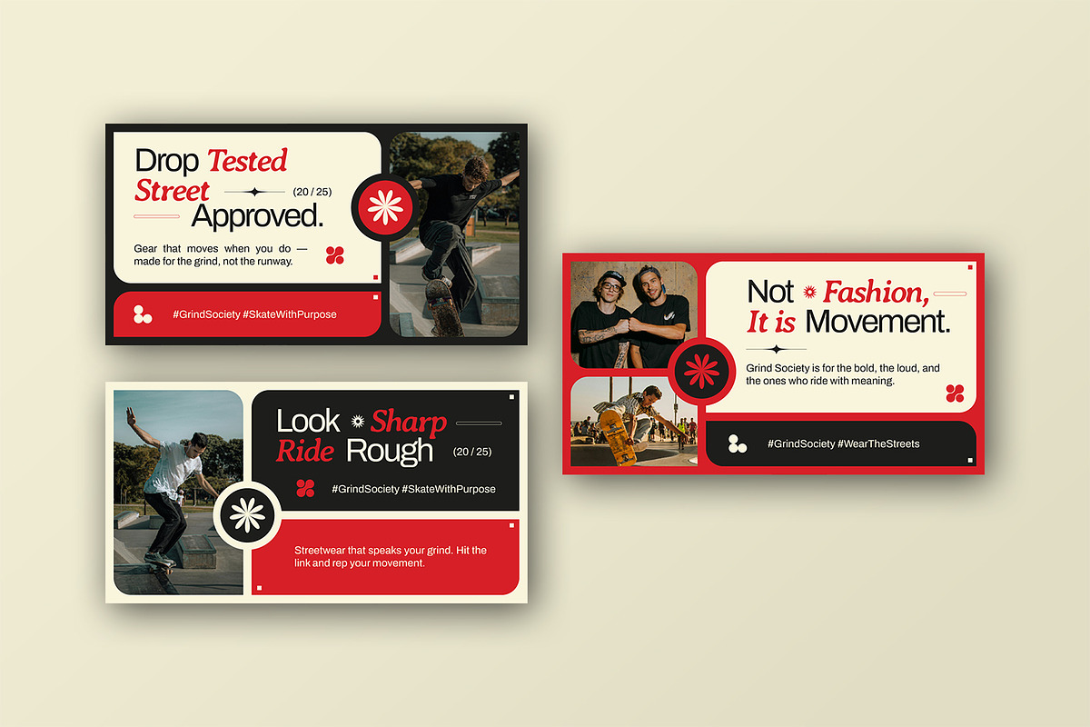 Grind Society Wear - Facebook Post, a Social Media Template by StreaksideStd (Photo 3 of 3)