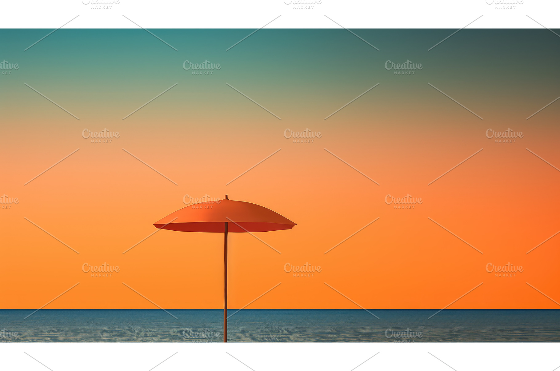 beach minimal summer background ai, a Holiday Photo by pikepicture