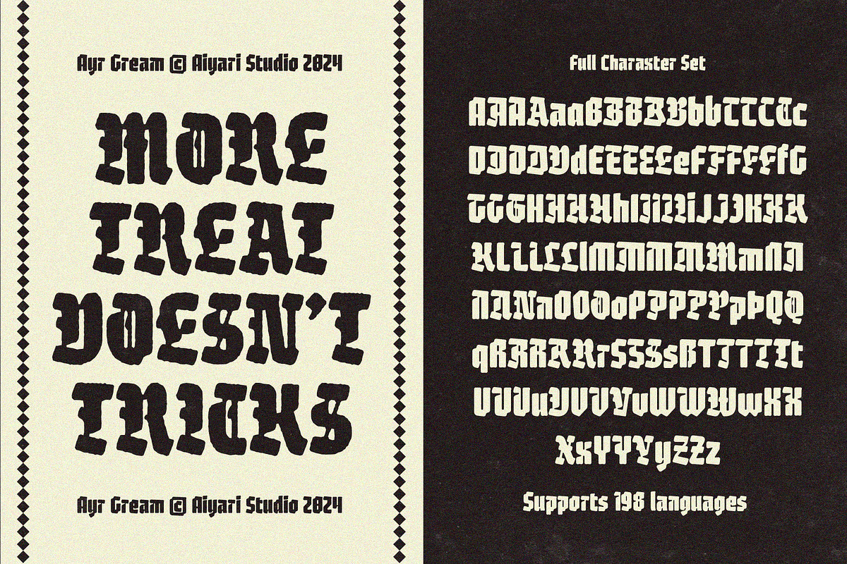 Gream Font Family, a Blackletter Font by Aiyari (Photo 3 of 10)