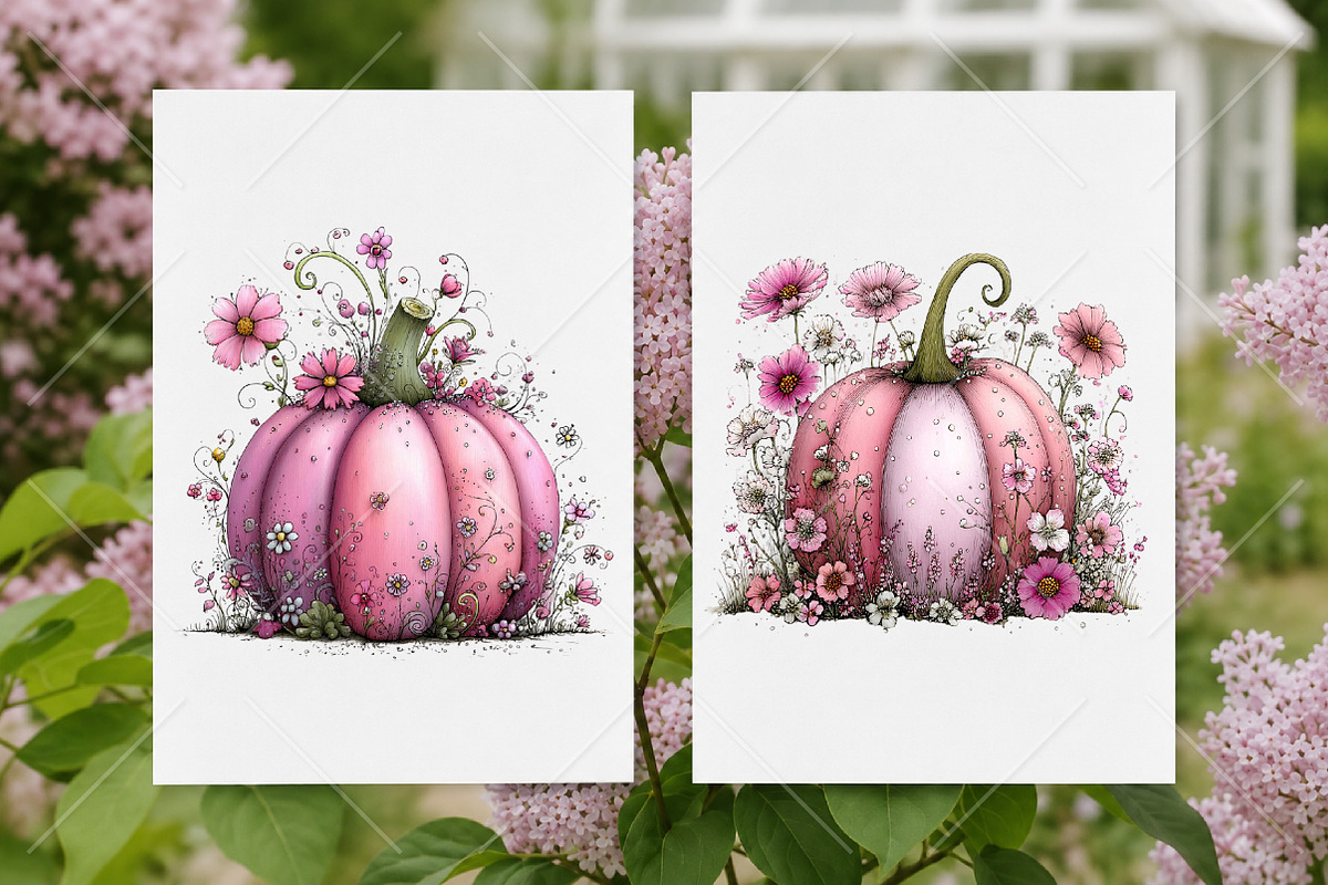 Whimsical Fall Pastel Pumpkin PNG, a Seasonal Illustration by Canvas Craft (Photo 8 of 10)