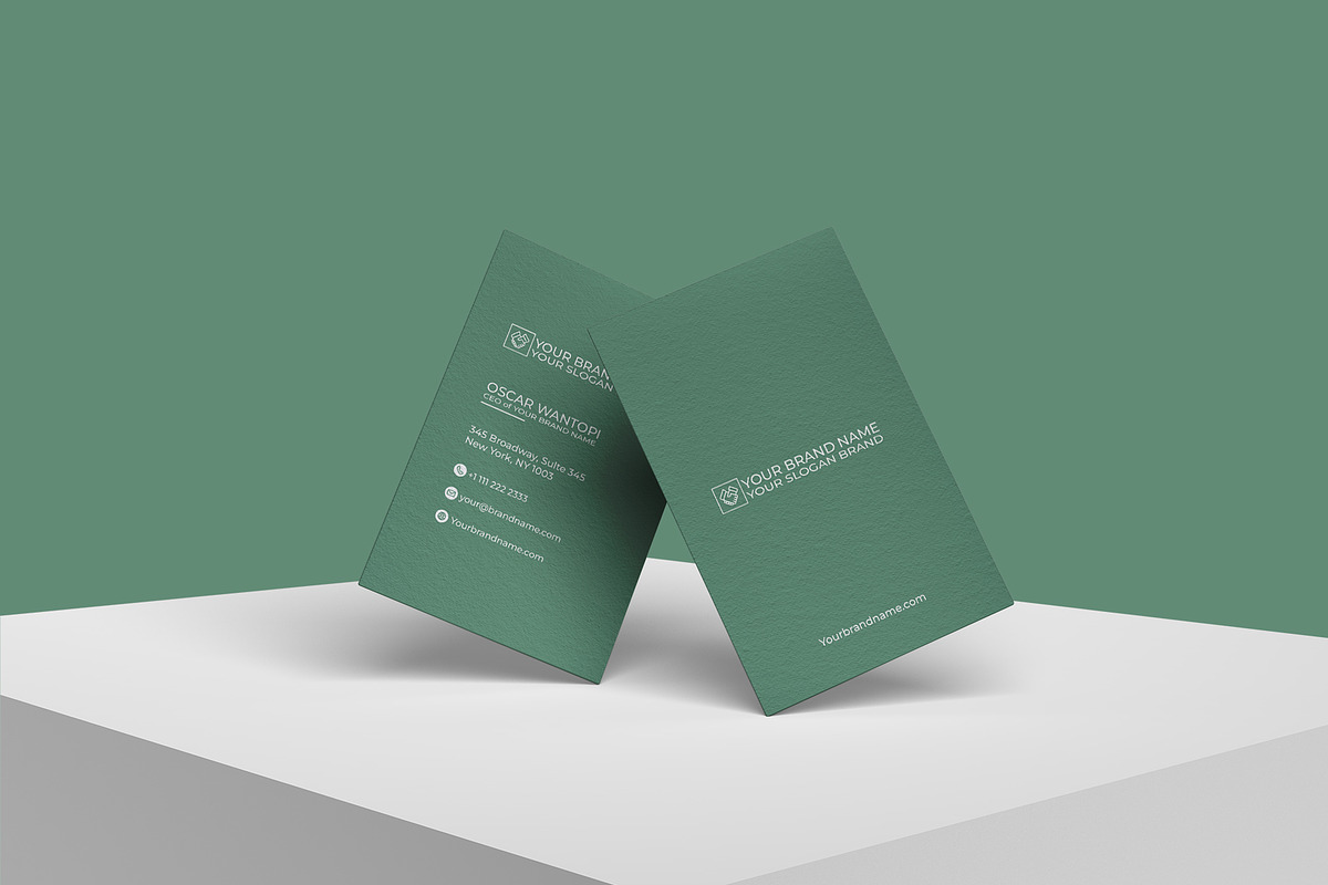 Business Card Vertical, a Business Card Template by Oskar Wantopi (Photo 2 of 4)