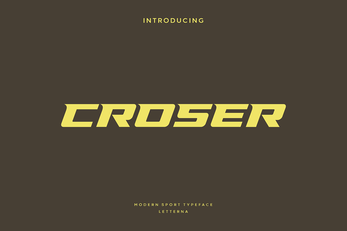 Croser - Modern Sport Typeface, a Sans Serif Font by Letterna (Photo 1 of 4)