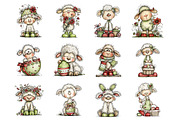 Easter Lamb Whimsical Clipart, an Illustration by Design Market (Thumbnail 3 of 3)