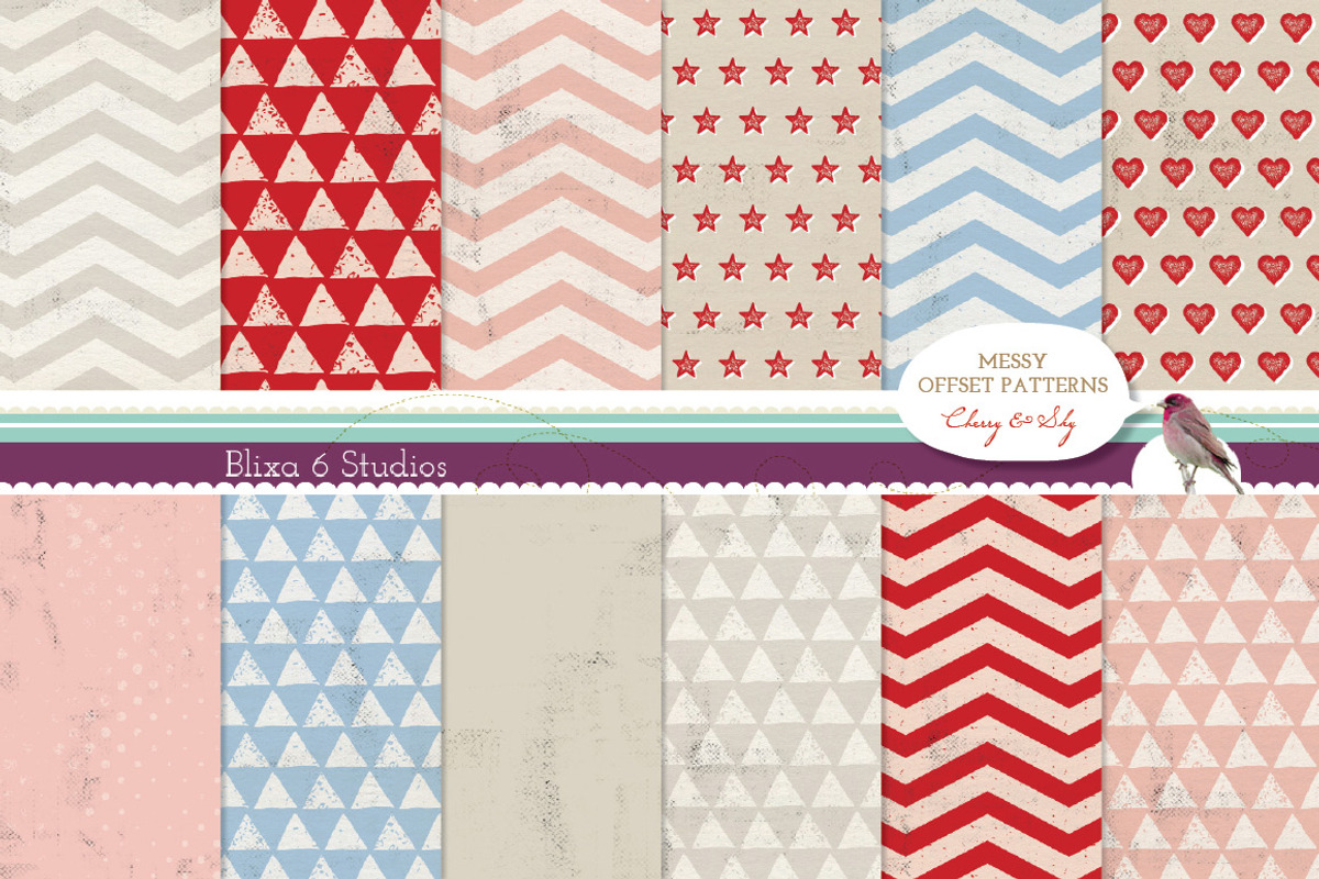 48 Messy Halftone Digital Patterns preview 5