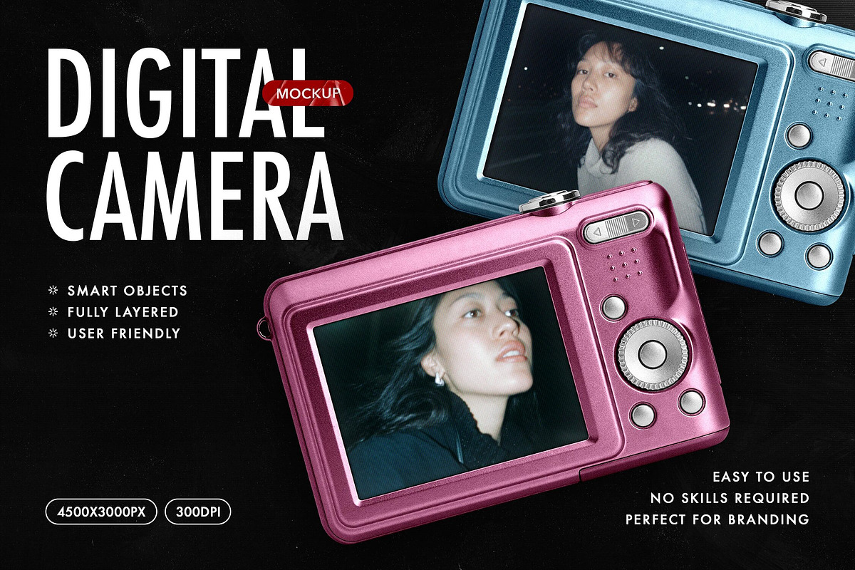 Digital Camera Mockup, a Product Mockup by Design Squad (Photo 1 of 4)