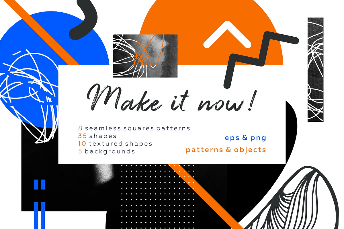Collage me! Abstract modern bundle, a Pattern Graphic by lisa_kalev (Photo 19 of 26)