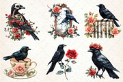 Creepy Crow Clipart, an Illustration by Dream Creation (Thumbnail 2 of 7)