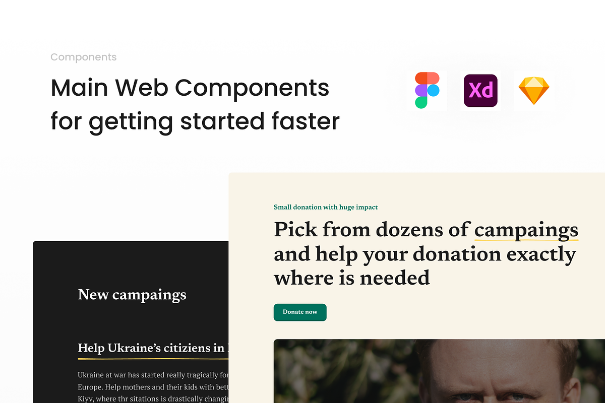 Donate - Homepage Layout - Web, a Design Template by Petr Bilek (Photo 3 of 4)
