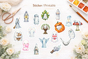 Sleepy Ghost Watercolor Sublimation, an Illustration by Artnoy (Thumbnail 7 of 8)