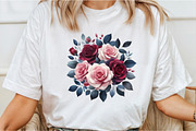 Watercolor Patriotic Floral Clipart, an Illustration by Libby Wishes (Thumbnail 7 of 12)