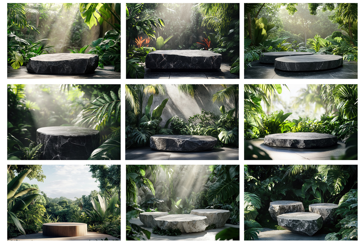 Stone Podium & Tropical Greenery, a Nature Photo by Nebbia (Photo 2 of 3)
