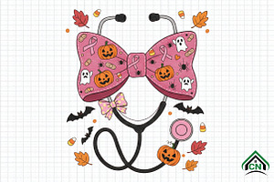 Breast Cancer Nurse Halloween, an Illustration by Craft Nest