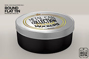 Round Flat Tin Packaging Mockup, a Cups & Container Mockup by INCDesign (Thumbnail 5 of 6)