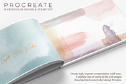 Procreate Watercolor Brush & Stamps, a Brush Add-On by CC CREATIVE CO (Thumbnail 5 of 21)