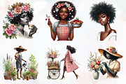Black Spring Vintage Woman Cliparts, a Person Illustration by RobertsArt (Thumbnail 3 of 9)