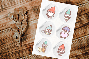 Gnomes Procreate Stamp Brush Set