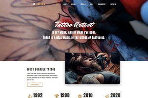 LT Tattoo Onepage WordPress Theme