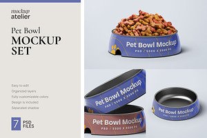 Pet Bowl Mockup Set