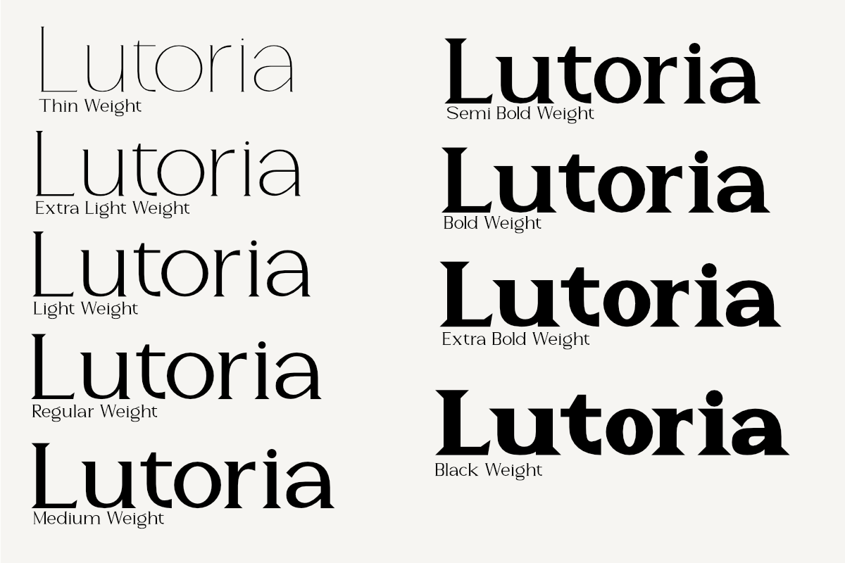 Lutoria Serif, a Serif Font by Muksal Creative (Photo 2 of 10)