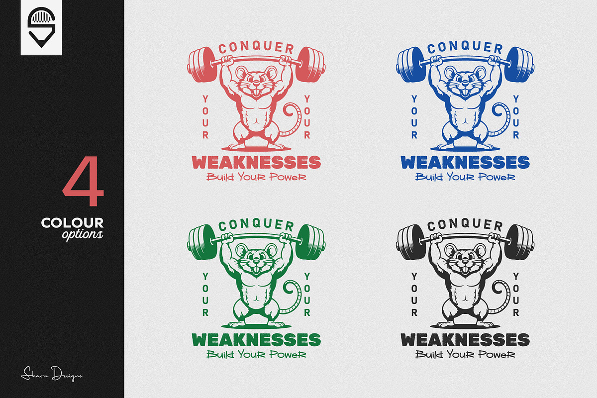 Funny weightlifting t shirt design, a Graphic by shaondesigns (Photo 2 of 4)