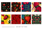 Strawberry Retro Art Style Patterns, a Pattern Graphic by karenfoleyphoto (Thumbnail 2 of 16)