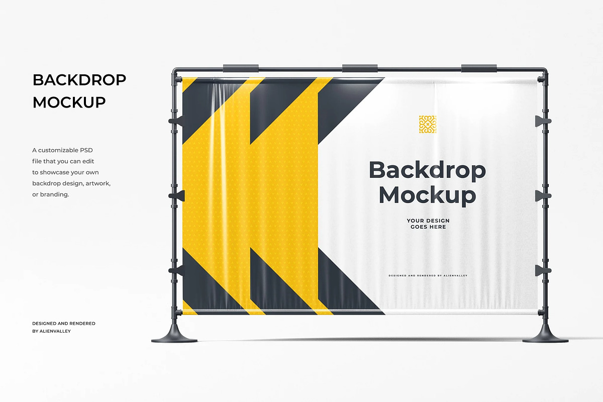 Backdrop Mockup, an Advertising Mockup by zpackcreative (Photo 1 of 5)