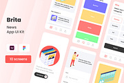 Brita News Mobile UI, an App Template by INSPR STD (Thumbnail 1 of 5)
