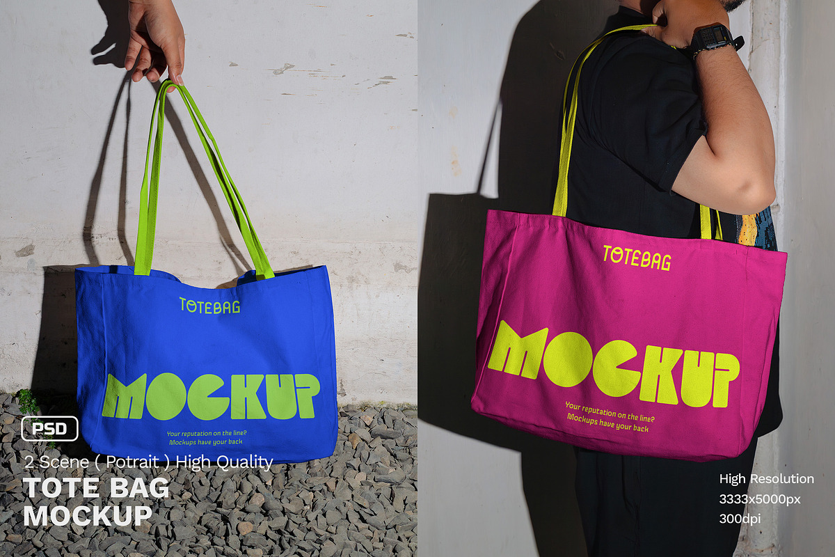 Tote Bag Mockup - VOL 1, a Merchandise Mockup by Simetrica Labs (Photo 1 of 3)
