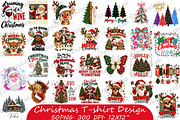 Christmas TShirt Design Bundle PNG, a Seasonal Illustration by CrexoraLab (Thumbnail 1 of 3)