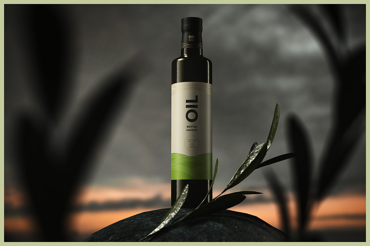 Olive Oil Bottle Mockup, a Packaging Mockup by AY Mock-Ups (Photo 10 of 10)