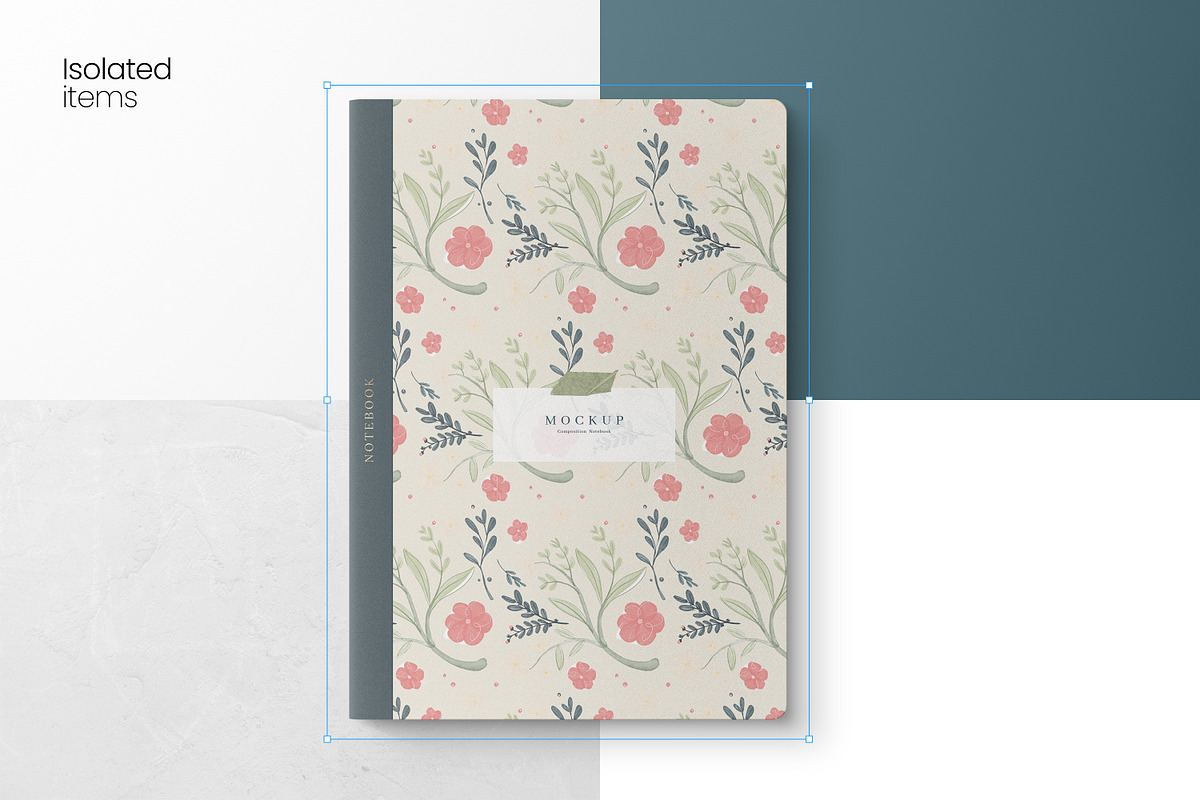 A5 Composition Notebook Mockup, a Books & Magazine Mockup by Catkie - Digital Art (Photo 3 of 7)