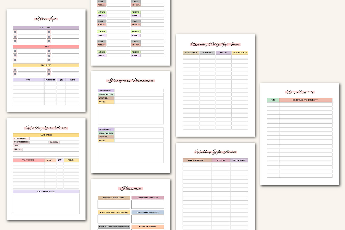 2026–2027 Wedding Planning Companion, a Stationery Template by Designmela01 (Photo 8 of 10)