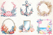 Coquette Coastal Summer Frame Bundle, an Illustration by Libby Wishes (Thumbnail 2 of 7)