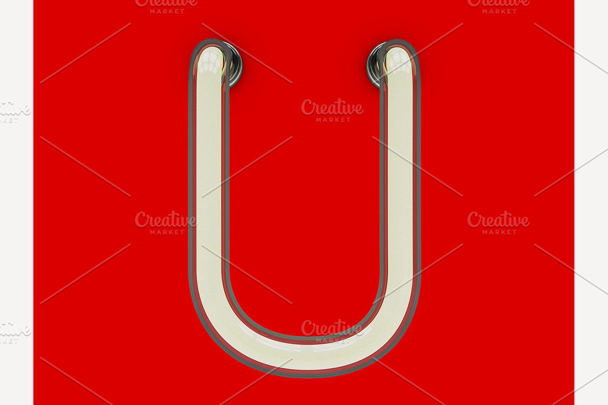 Neon tube font, an Object Graphic by 3D Graphics Shop (Photo 13 of 38)