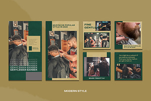 Barbershop V.2 Instagram Templates