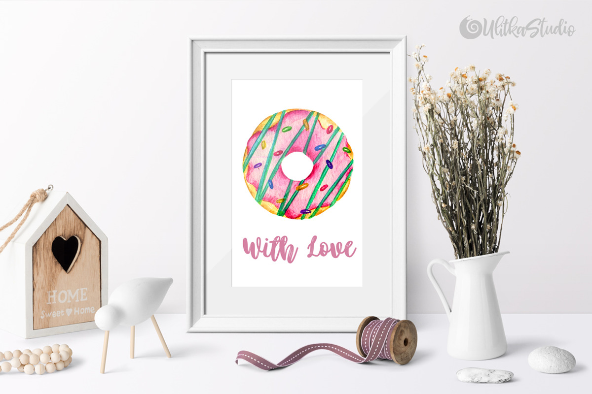 Sweets desserts watercolor clipart, a Decorative Illustration by UlitkaStudio (Photo 7 of 7)