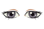 Anime Style Vector Set of Flat Eyes., a Person Illustration by Gomolach (Thumbnail 5 of 25)